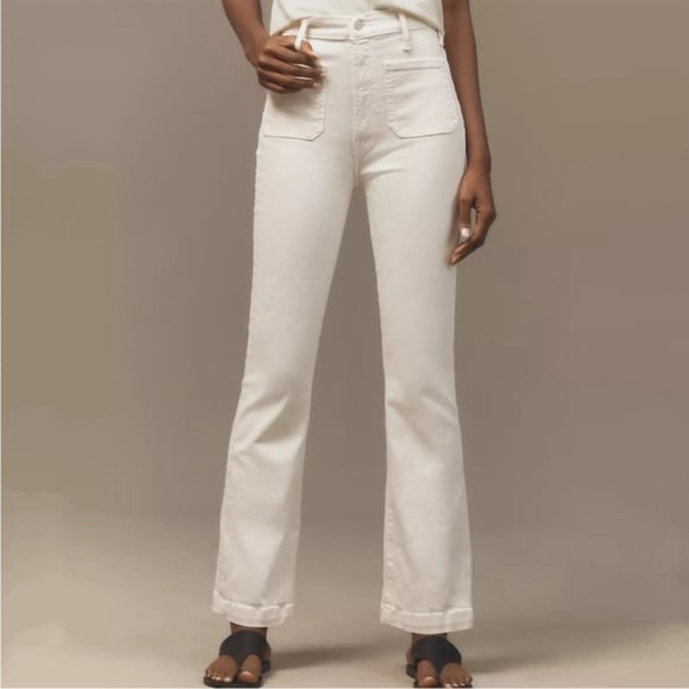 Mother Superior Jeans The Hustler Patch Pocket Flood Jean Act Natural Cream 24